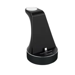 Tooq Base de Carga Inalámbrica TQCD02L para Apple Watch e iPhone, Negro